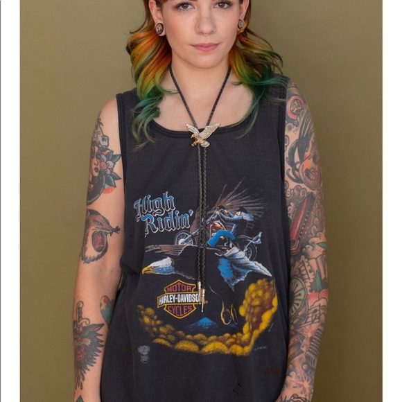 Vintage 1980’s Harley Davidson High Riding Tank Bowman Funwear Inc XL - Picture 2 of 8